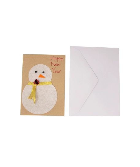 Snowman-Themed New Year Gift Card - Multiple Designs - Design 1