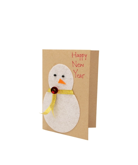 Snowman-Themed New Year Gift Card - Multiple Designs - Design 1