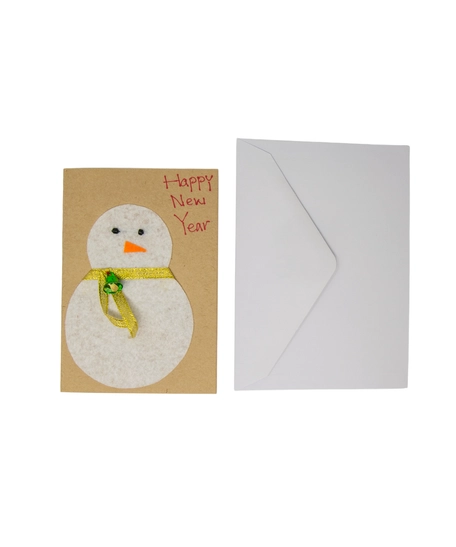 Snowman-Themed New Year Gift Card - Multiple Designs - Design 1