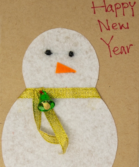 Snowman-Themed New Year Gift Card - Multiple Designs - Design 1