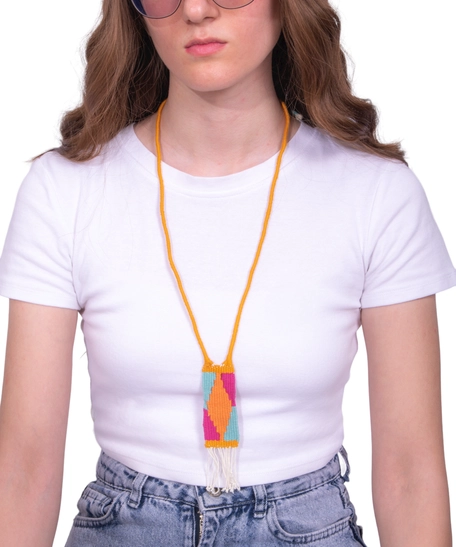 Hand-Woven Tassels Necklace of Colorful Bohemian Style