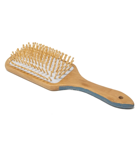 Flat Eco Friendly Wooden Hair Brush - Hand-Painted