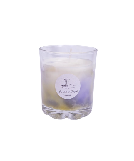 Scented Marble Soy Candle - Lemon Scented Candle for Home