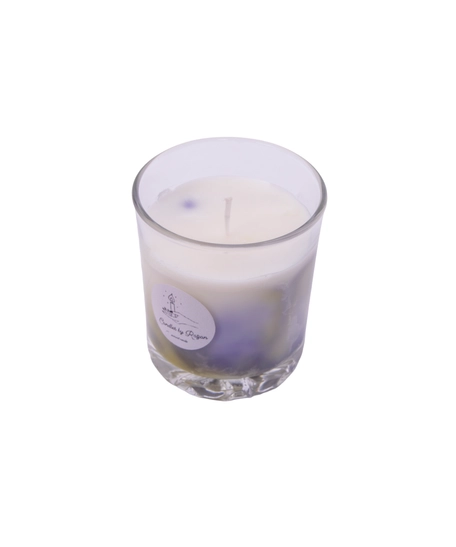 Scented Marble Soy Candle - Lemon Scented Candle for Home