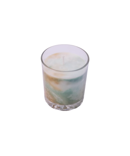 Scented Marble Soy Candle - Papaya