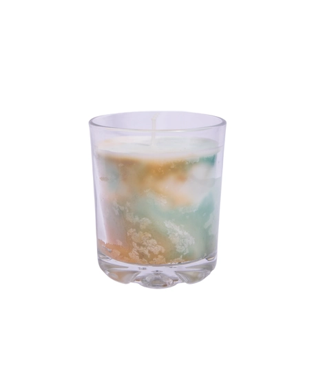 Scented Marble Soy Candle - Papaya