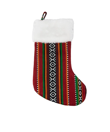 Large Christmas Stocking - Bedouin Inspired Pattern