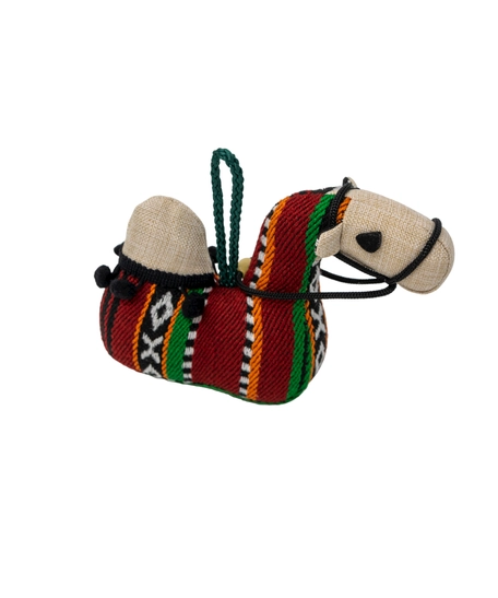 Christmas Tree Ornament - Camel Shaped Ornament with Bedouin Inspired Patterns