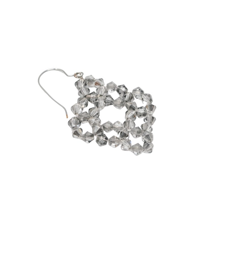 Rhombus-Shaped Crystal Beads Earrings