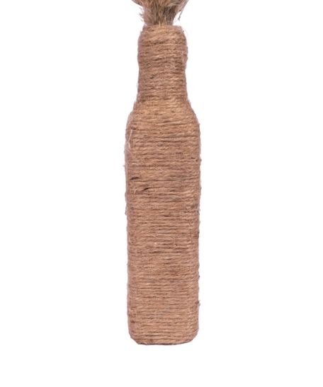 Decorative Glass Bottle with Brown Jute Threads - Small Size