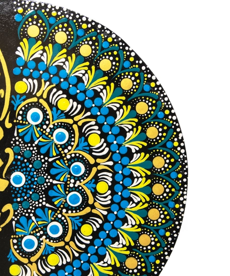 Set of 2 Home Decor with Colorful Mandala Art and Arabic Calligraphy
