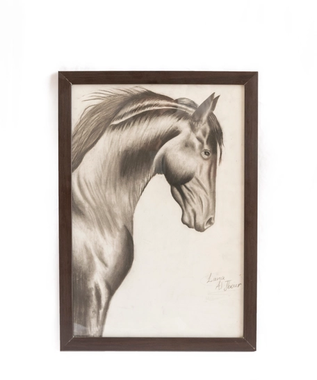 Charcoal Horse Painting