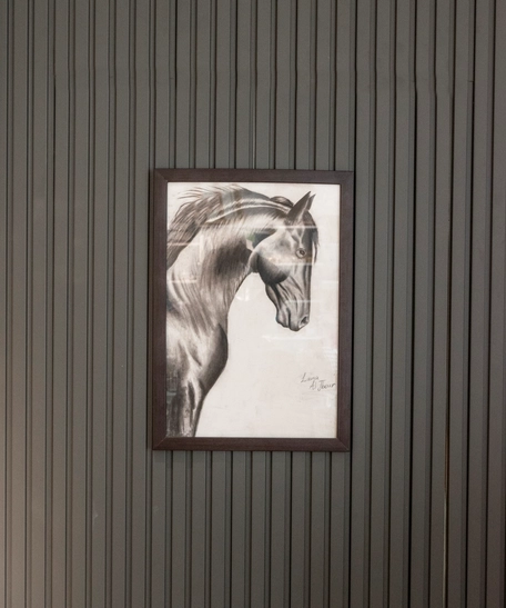 Charcoal Horse Painting