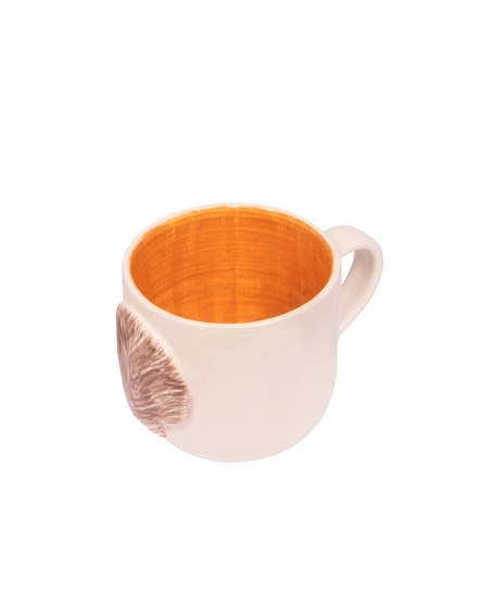 Handmade White Clay Mug with a 3D Sea Shell Design