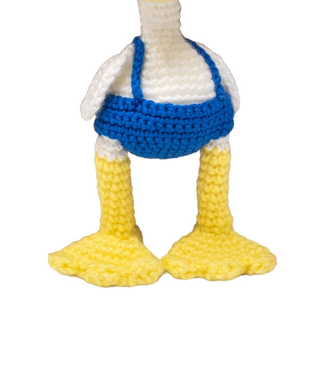 Hand-crocheted Cute Amigurumi Duck with Blue Hat