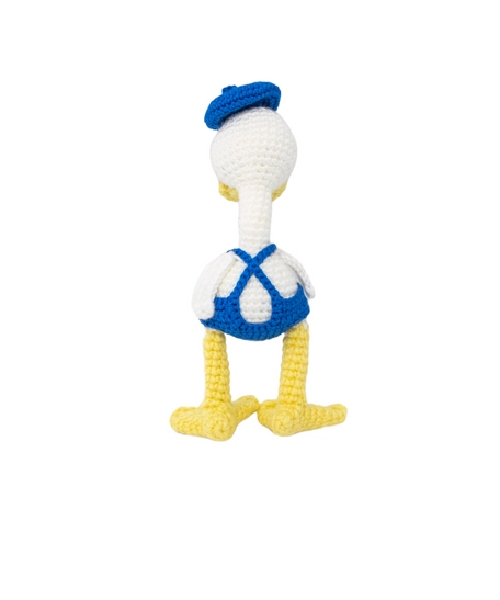 Hand-crocheted Cute Amigurumi Duck with Blue Hat