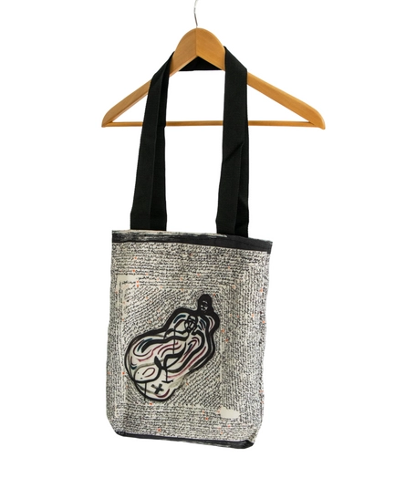 Handmade Beige Tote Bag with Arabic Writings Design