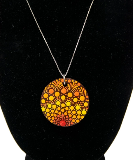 Mandala Necklace - Sunset Colors 