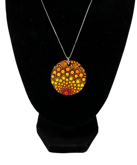 Mandala Necklace - Sunset Colors 