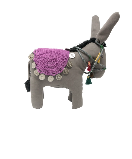 Decorative Stuffed Gray Donkey 