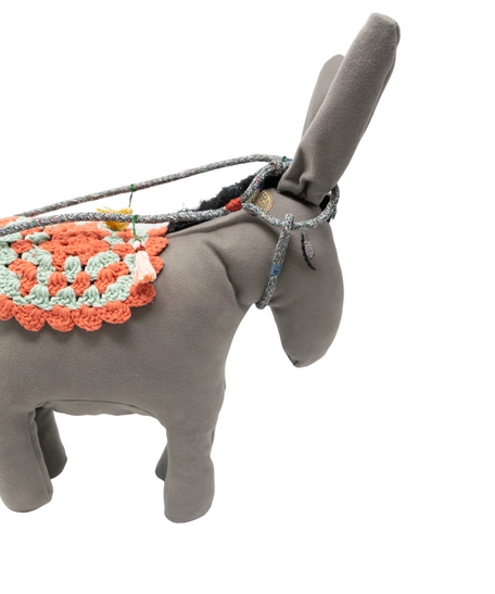 Decorative Stuffed Gray Donkey 