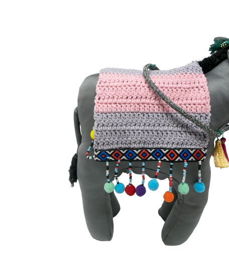 Decorative Stuffed Gray Donkey 