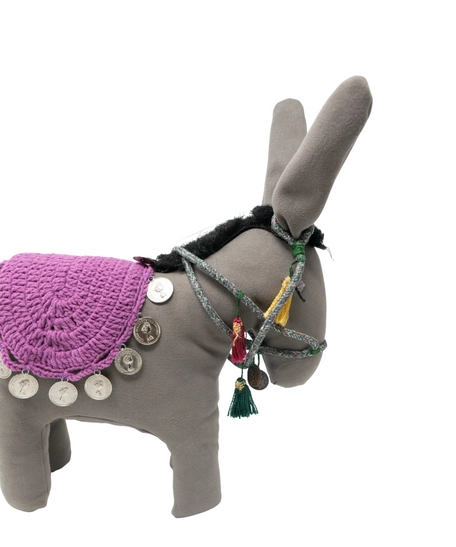 Decorative Stuffed Gray Donkey 