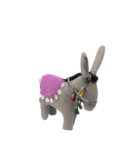 Decorative Stuffed Gray Donkey 