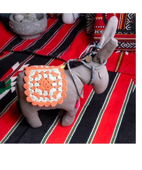 Decorative Stuffed Gray Donkey 