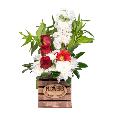 Elegant Flower Bouquet - Red and White Flowers