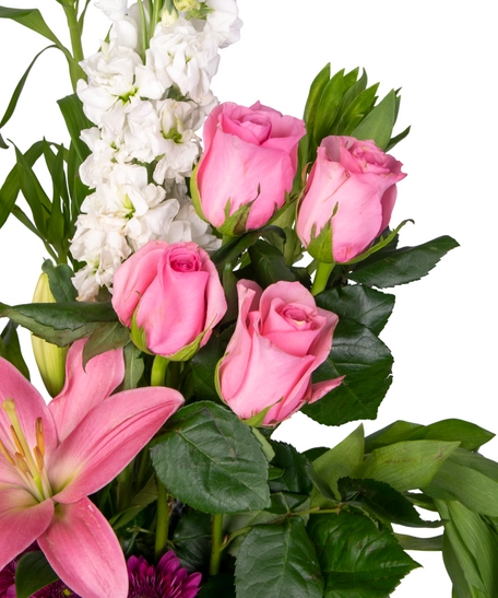 Elegant Flower Bouquet - Pink and White Flowers