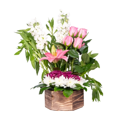 Elegant Flower Bouquet - Pink and White Flowers