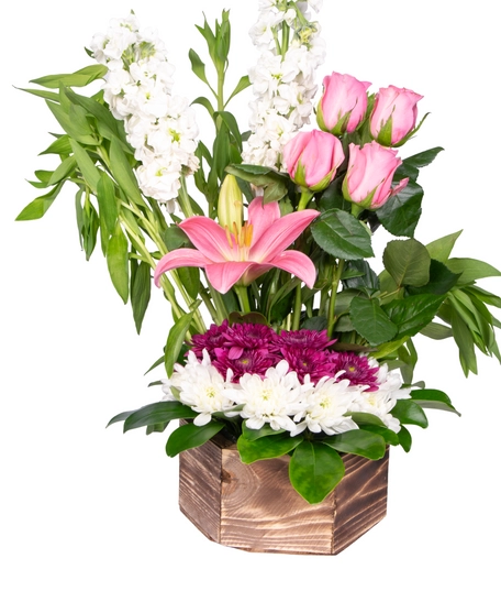 Elegant Flower Bouquet - Pink and White Flowers