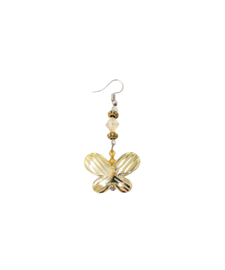 Handmade Earrings in The Shape of a Golden Butterfly