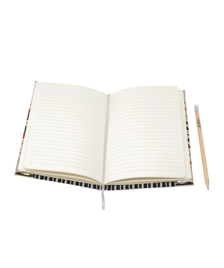 Sadu Fabric Notebook: Medium Size with Lined Pages