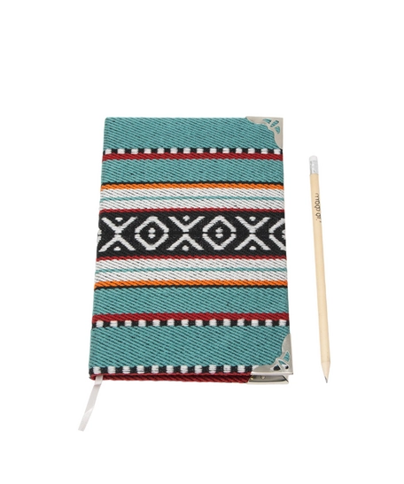 Sadu Fabric Notebook: Medium Size with Lined Pages