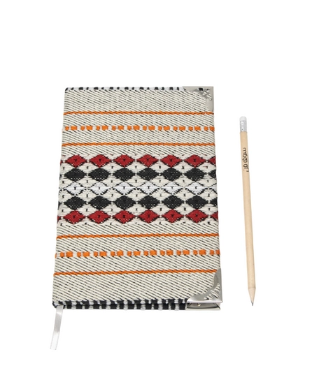 Sadu Fabric Notebook: Medium Size with Lined Pages