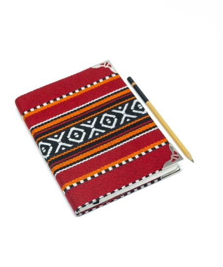 Sadu Fabric Notebook: Medium Size with Lined Pages