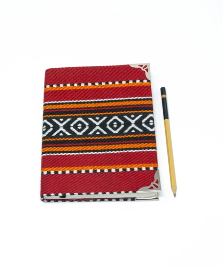 Sadu Fabric Notebook: Medium Size with Lined Pages