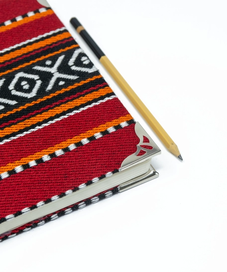 Sadu Fabric Notebook: Medium Size with Lined Pages