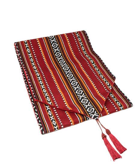 Bedouin Style Handmade Red Table Runner - Distinctive Kitchen Accessory