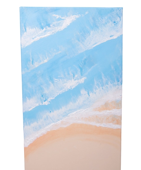 2 Pieces of Artwork - Vibrant Hand Painted Beach Drawing