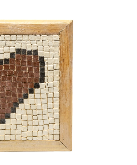 Small Mosaic Decorative Piece with a Wooden Frame - Heart 