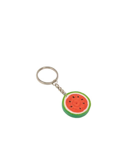 Handmade Quilling Art Keychain of a Cute Watermelon