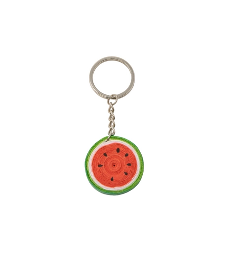 Handmade Quilling Art Keychain of a Cute Watermelon