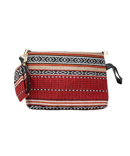 Handmade Shoulder Bag with Bedouin Designs - Turquoise - Souq Fann