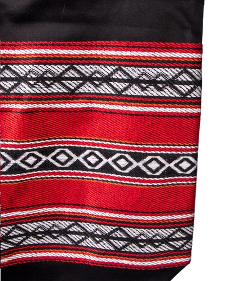 Black Shopping Bag Made of Durable Sadu Fabric in Bedouin Style