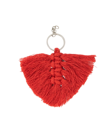 Handmade Macrame Keychain with Tassels - Turquoise