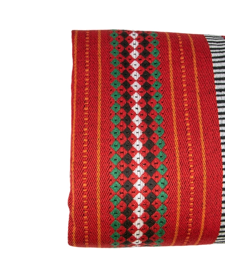 Bedouin-style Picnic Blanket in Red Color Adorned with Traditional Embroidery