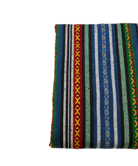 Sadu Fabric Picnic Blanket with Traditional Bedouin Embroidery - Black